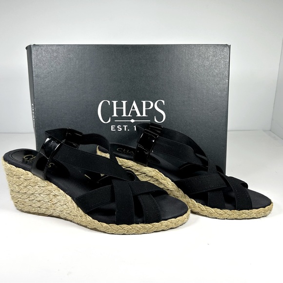 Chaps Della Espadrille Wedge Sandals Size 7 - Picture 15 of 15